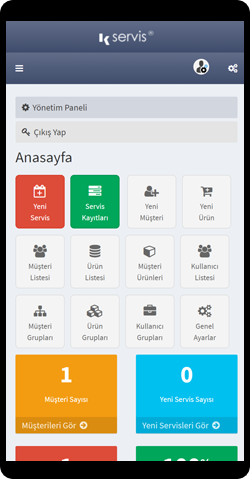 Anasayfa ekranı
