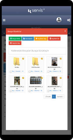 Bu ekran sayesinde programa anında dosya fotoğraf çekip yükleyebilirsiniz.
