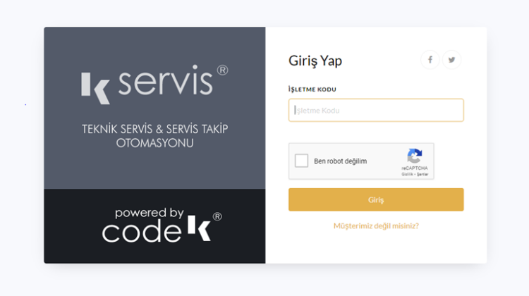 Müşteri Giriş Ekranı